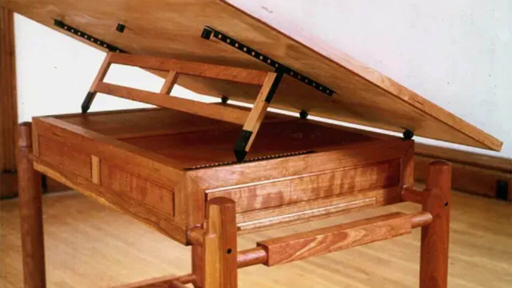 Wooden drafting table