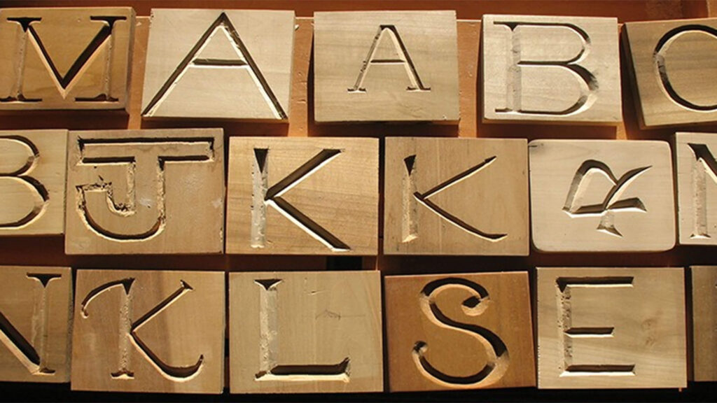 hand carved letters